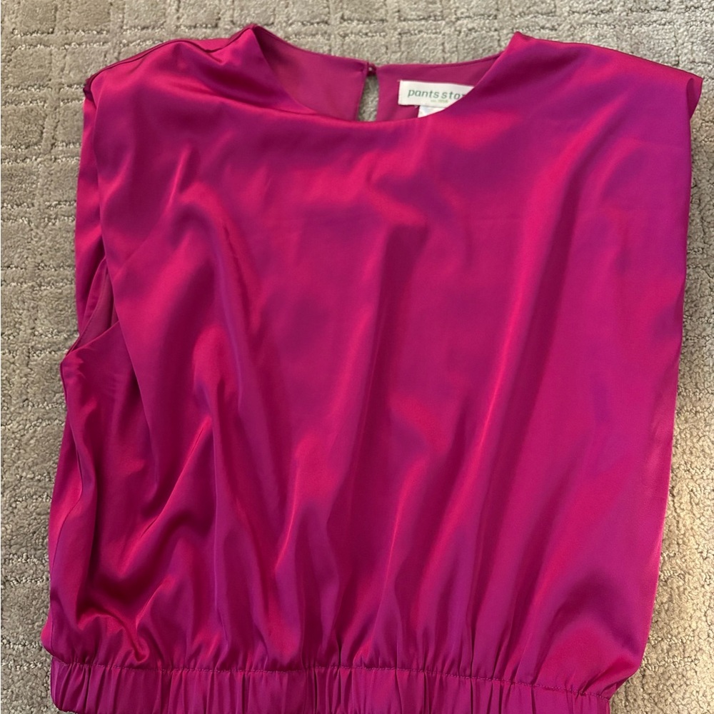 Women’s Pants Store pink satin blouse size medium worn once